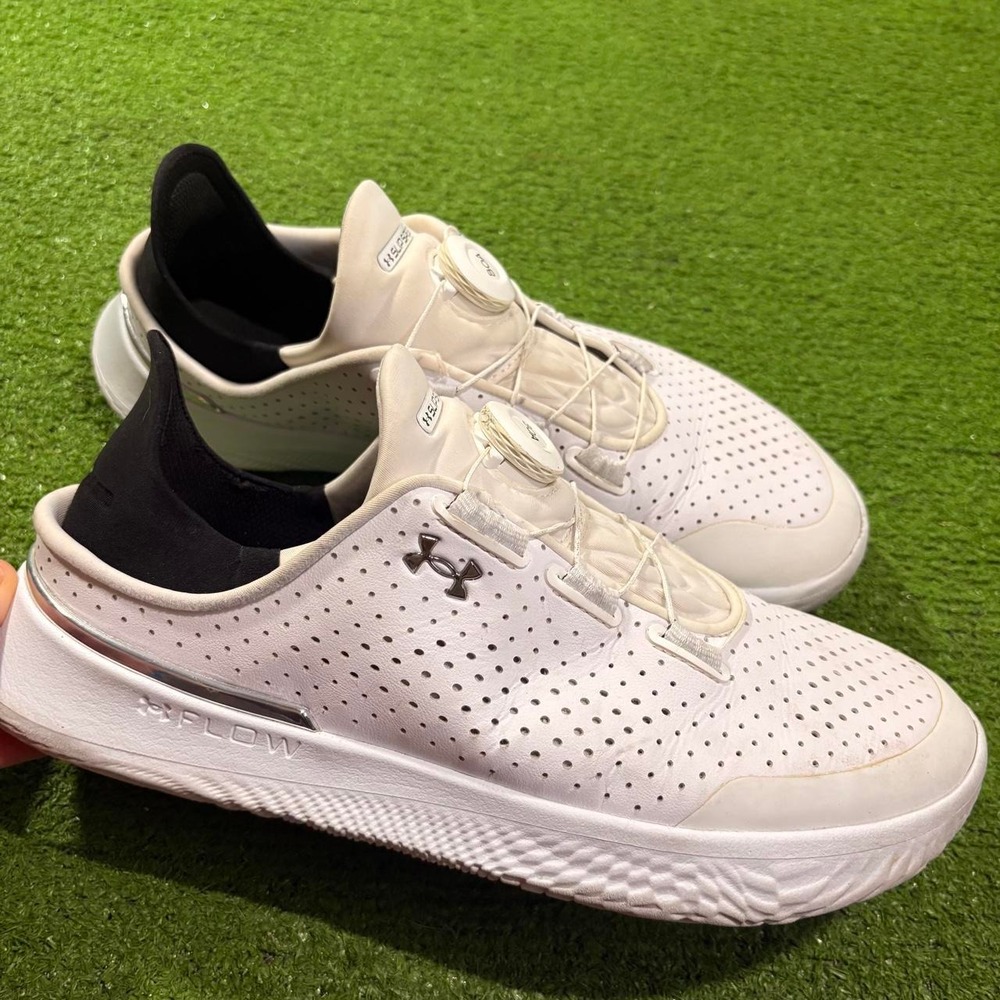 Under Armour SlipSpeed Men's Size 9.5 White BOA Athletic Training Shoes